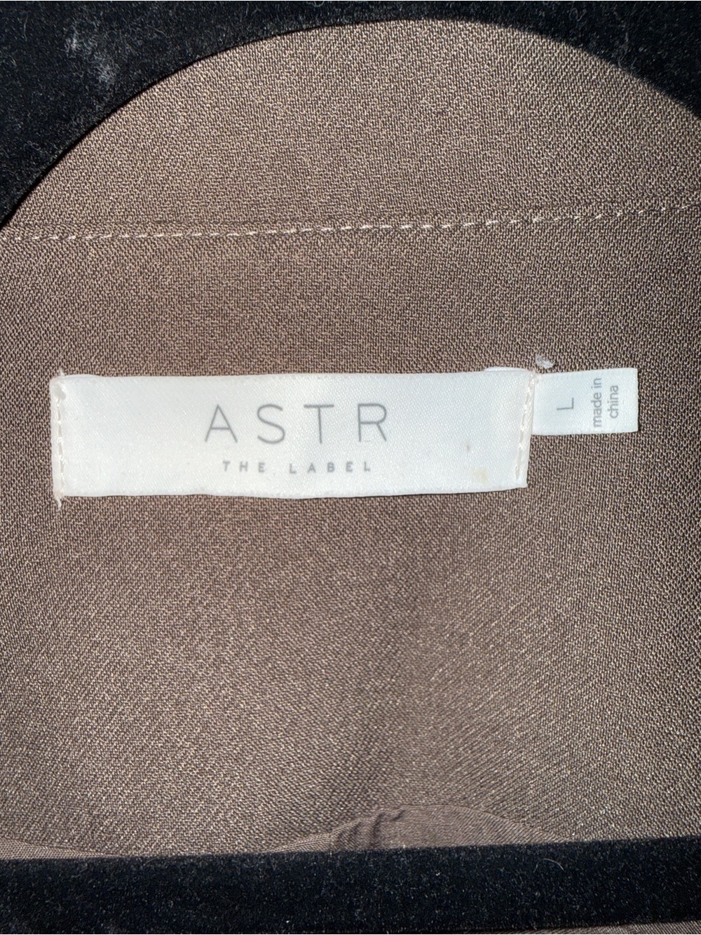 Astr Taupe Wrap Trench with Back Cutout and Tie Waist - Picture 8 of 8